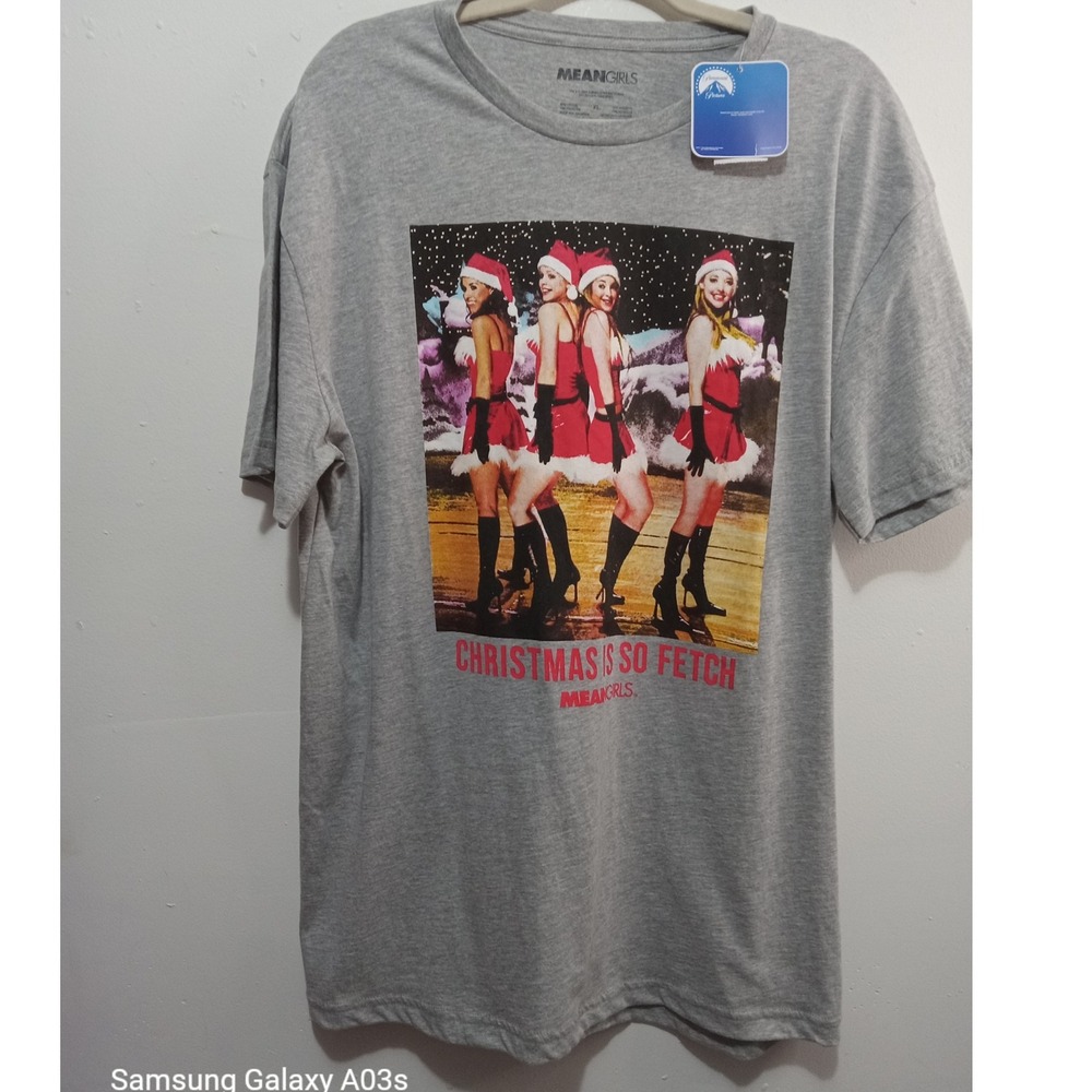 Paramount Mean Girls Size XL Christmas Is So Fetch Graphic Tee Holiday T-Shirt